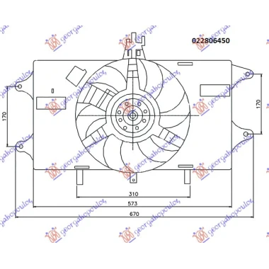 VENTILATOR KOMPLET (1.2 BENZIN) - A/C