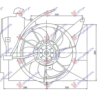 VENTILATOR KOMPLET 1.3-1.5JAPAN BEN +A/C