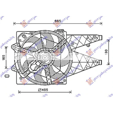 VENTILATOR KOMPLET 1.6-2.0 JTD (+AC)