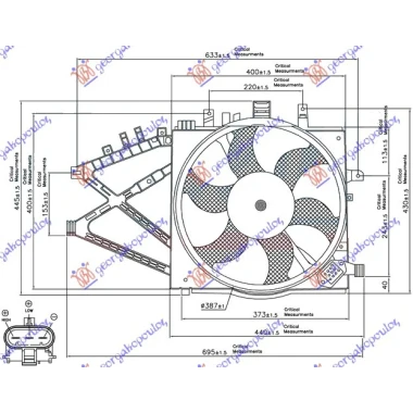 VENTILATOR KOMPLET 1.7D-TD (+/-A/C)