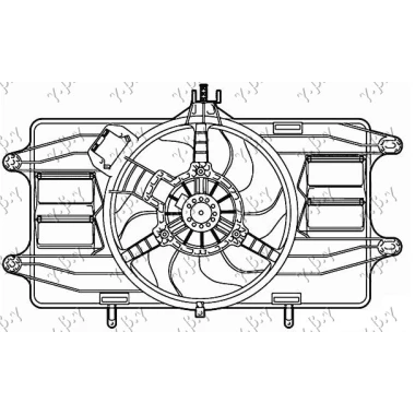 VENTILATOR KOMPLET  (1.9 DIZEL) + A/C
