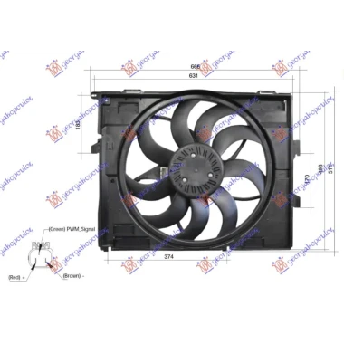 VENTILATOR KOMPLET 2.0/3.0 BENZIN