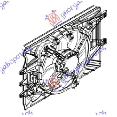 VENTILATOR KOMPLET -A/C 0.9-1.4T.-1.3JTD