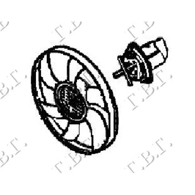 VENTILATOR KOMPLET (-A/C) 1.4-1.6 BENZIN