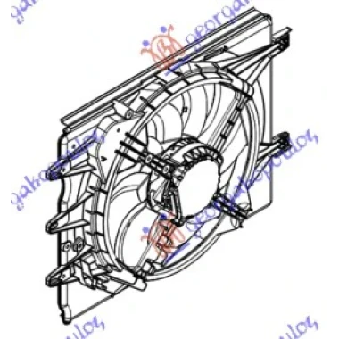 VENTILATOR KOMPLET (-AC) 1.4i-16V