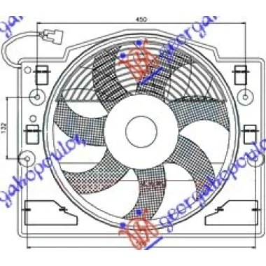 VENTILATOR KOMPLET A/C BEN-DIZ