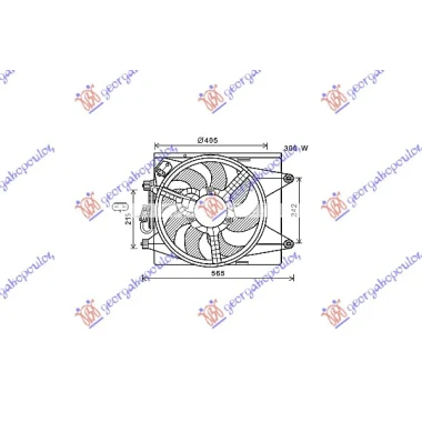 VENTILATOR KOMPLET (+A/C) BEN-DIZ