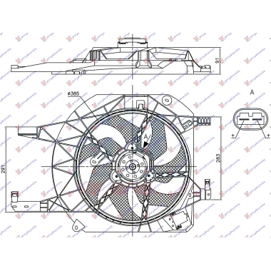 VENTILATOR KOMPLET (+AC) BENZIN/DIZEL