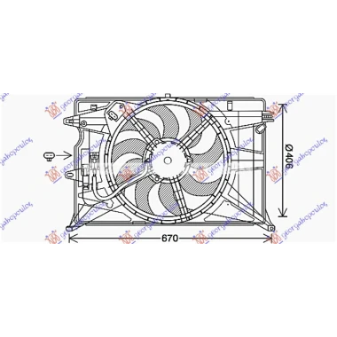 VENTILATOR KOMPLET BENZ/DIZEL
