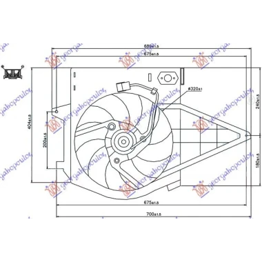 VENTILATOR KOMPLET (BENZIN) -A/C