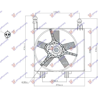 VENTILATOR KOMPLET BENZIN -A/C