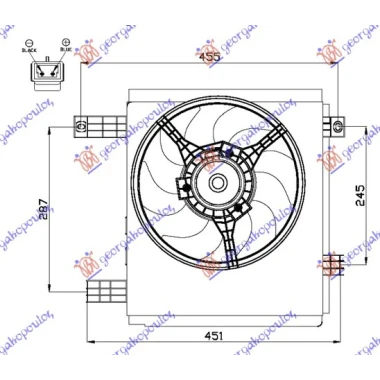 VENTILATOR KOMPLET BENZIN-DIZEL