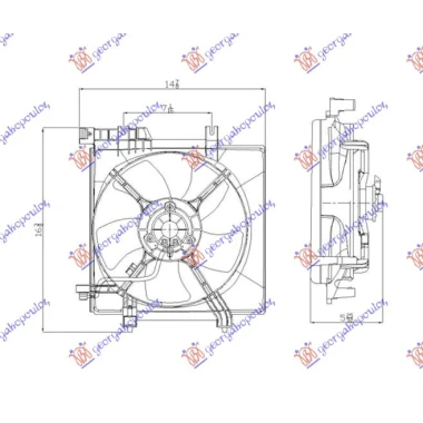 VENTILATOR KOMPLET BEZ TURBO BENZIN