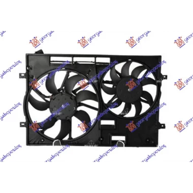 VENTILATOR KOMPLET (DUPLI) 370/295mm 4P
