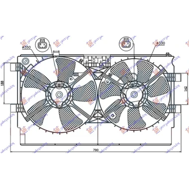 VENTILATOR KOMPLET DUPLI BENZIN