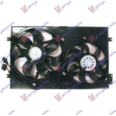 VENTILATOR KOMPLET (DUPLI) BENZIN-DIZEL