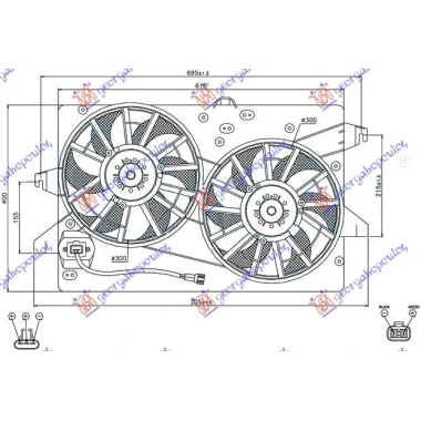 VENTILATOR KOMPLET(DUPLI) (+A/C) BEN-DIZ