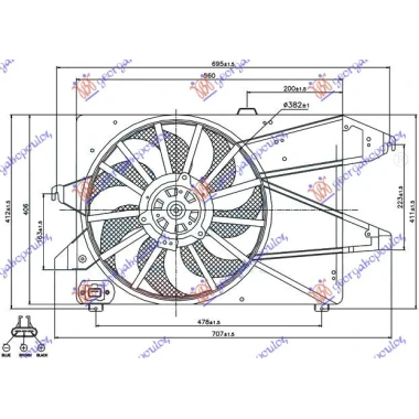 VENTILATOR KOMPLET(JEDAN)1.8-2.0 BEN -02