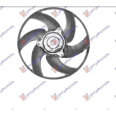 VENTILATOR (MOTOR+OKVIR)DIZEL 335mm