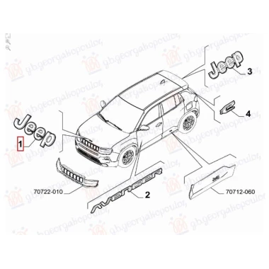 ZNAK NA HAUBI (JEEP) (O)